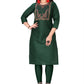 Women's Embroidery Cotton Slub Kurti