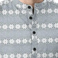 Men's Printed Spread Collar Casual Shirt Grey & White